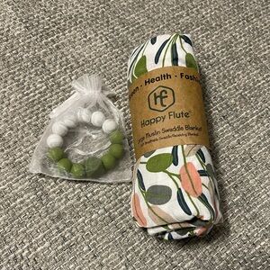 Swaddle blanket/teether set